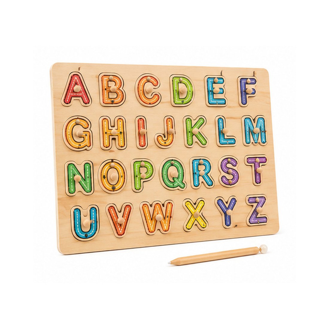 Wooden Alphabet Tracing Board